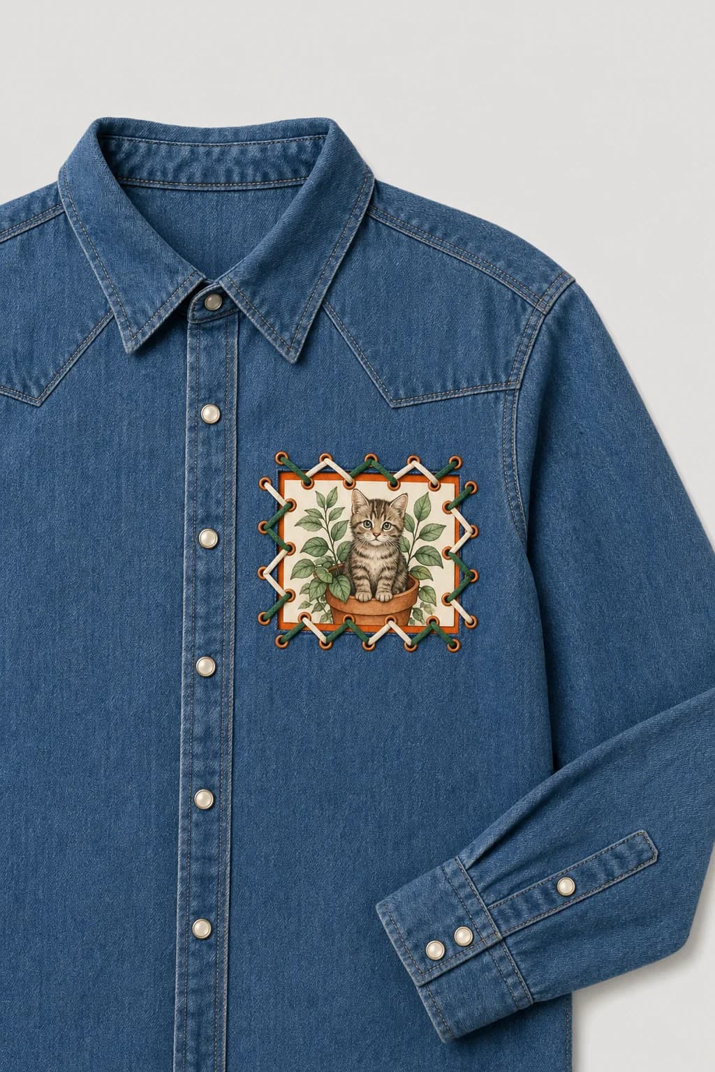 Kitten Denim Shirt